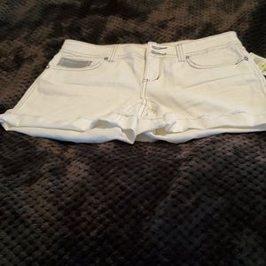 INC white denim shorts